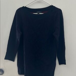 Ann Taylor Navy and Burgundy Sweater